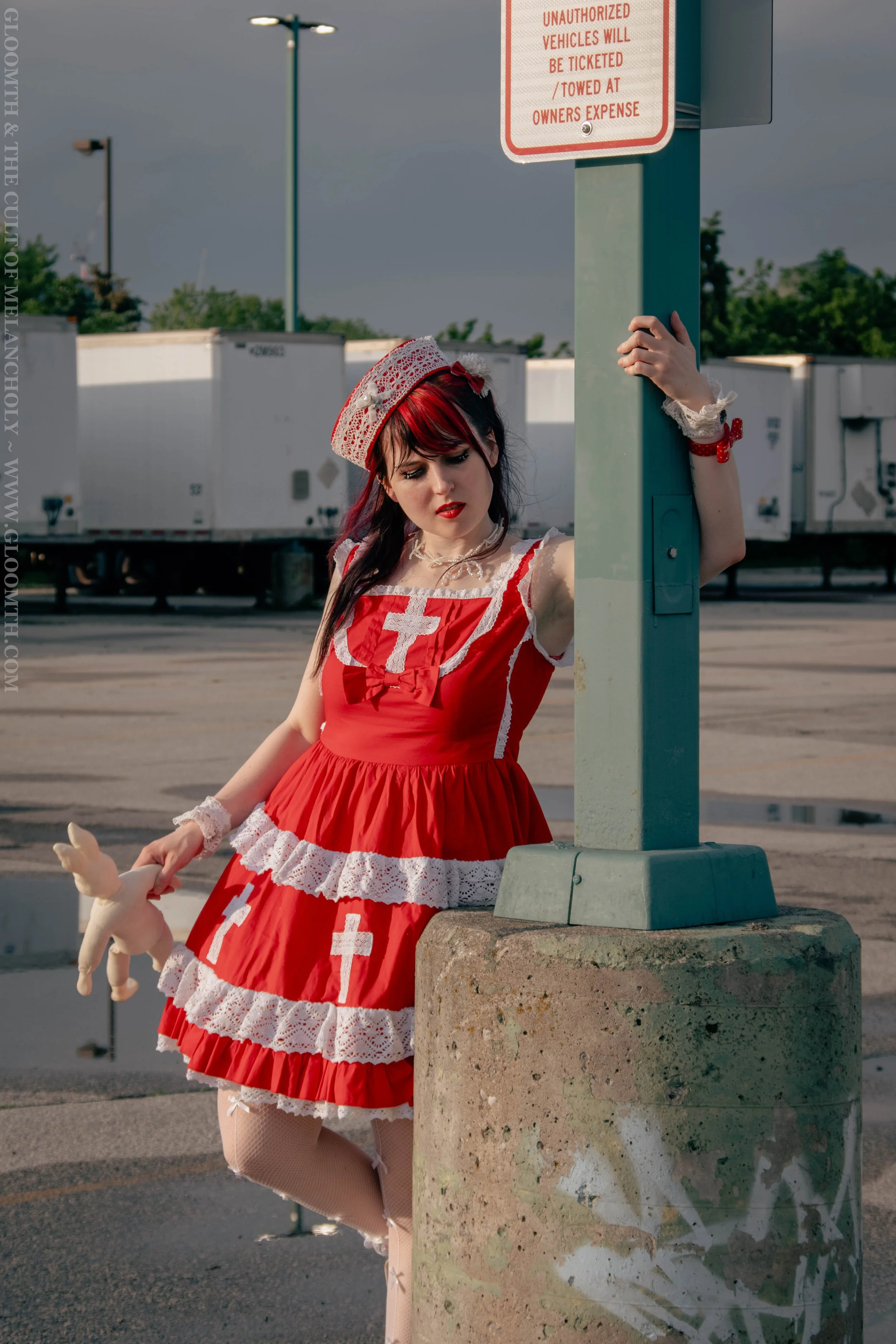 Aka Kanashimi Red Lolita Dress — Gloomth